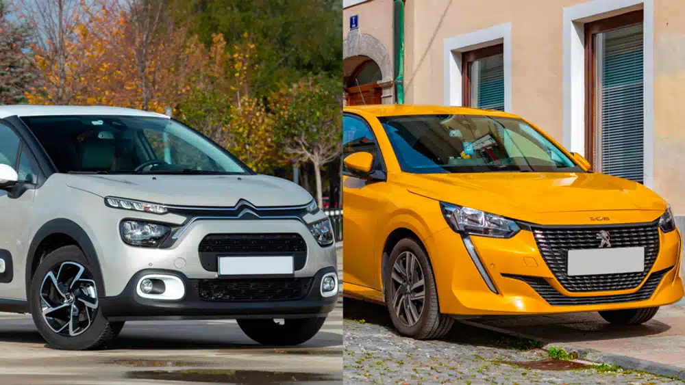 Une Citroën C3 et une Peugeot 208