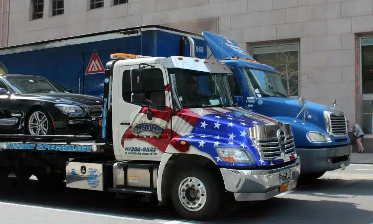 blue and white truck close-up photography